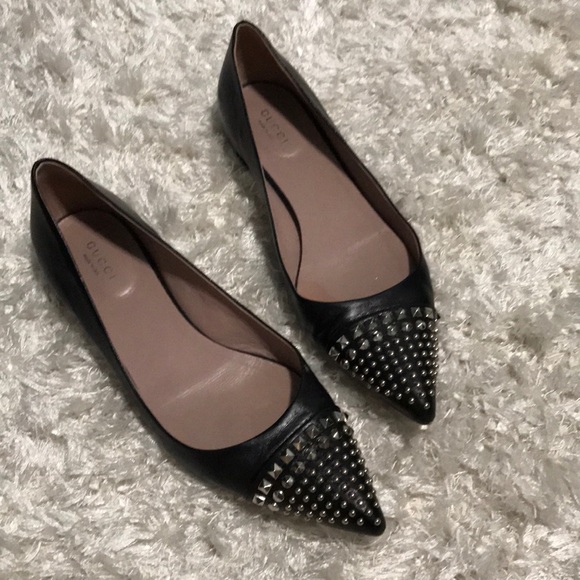 Gucci Shoes - Gucci Black Leather Flats